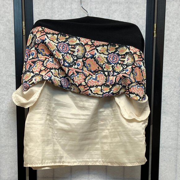 Dalia Collection Southwestern Aztec Tribal Print Banded Hem A Line Mini Skirt 10 - Picture 5 of 14